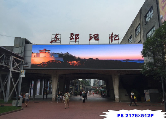 Steel / Iron Material Outdoor Led Video Display Board P8 Fixed Installation