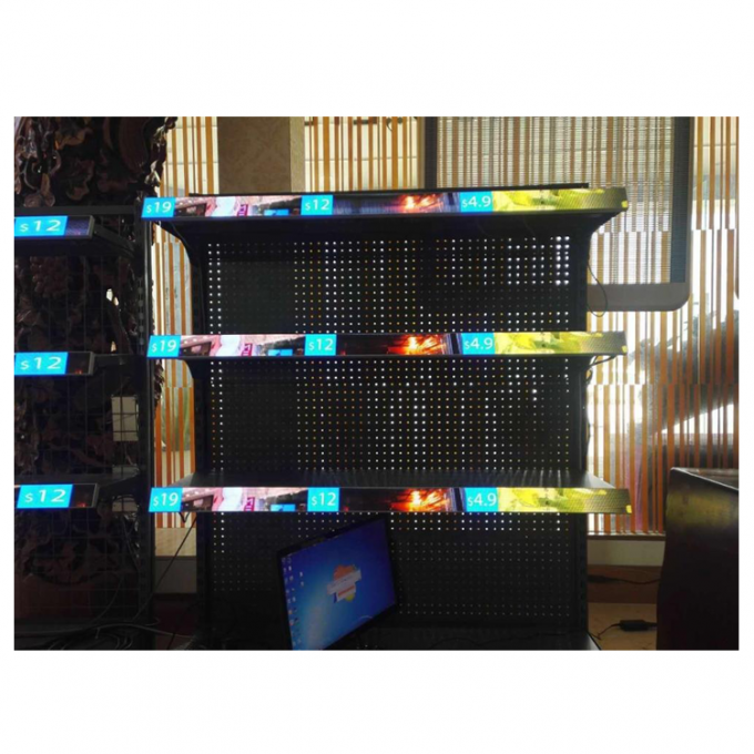 Indoor Shelf LED Display COB 3 In 1 LED Configuration Aluminum Chasis Materials