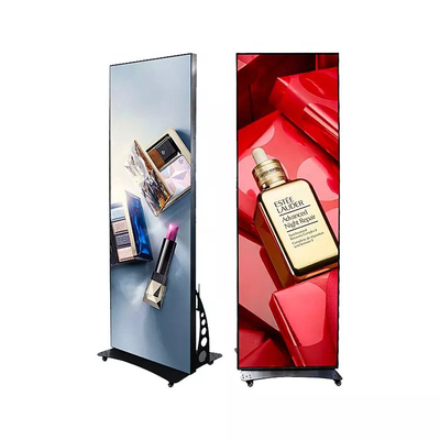 P2 P2.5 P3 Movable Floor Standing Digital Led Poster Display Wifi 4G for Outdoor