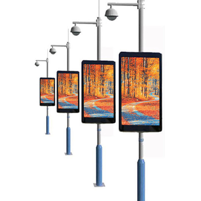 Road Light Pole Outdoor Advertising Waterproof Video Display Screen P3 P4 P5 P6