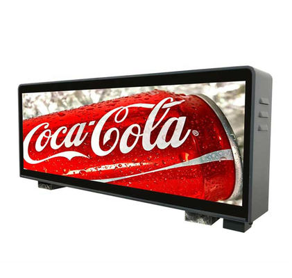 P4 Outdoor IP67 Led Taxi Roof Signs 64×32dots Electronic Display Panel